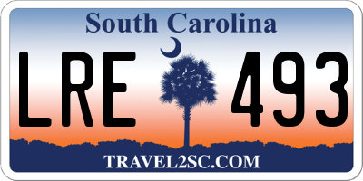 SC license plate LRE493