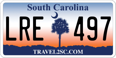 SC license plate LRE497