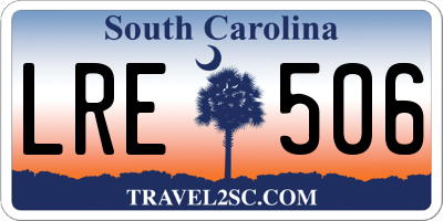 SC license plate LRE506
