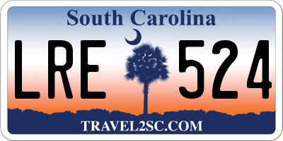 SC license plate LRE524