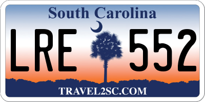 SC license plate LRE552