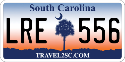 SC license plate LRE556