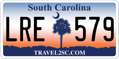 SC license plate LRE579