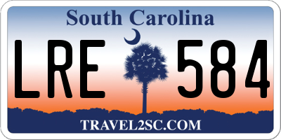 SC license plate LRE584