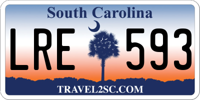 SC license plate LRE593