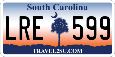 SC license plate LRE599