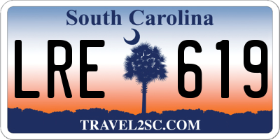SC license plate LRE619