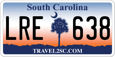 SC license plate LRE638