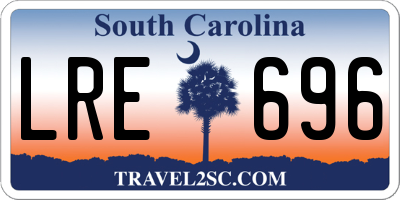SC license plate LRE696