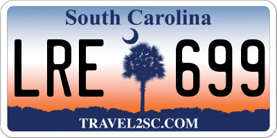 SC license plate LRE699