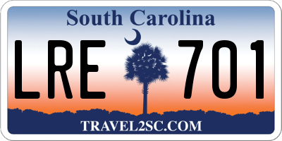 SC license plate LRE701