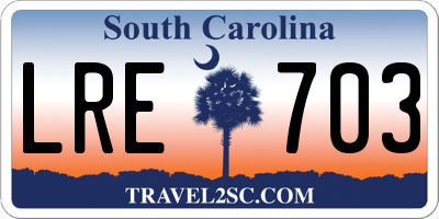 SC license plate LRE703