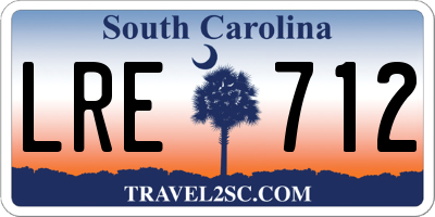 SC license plate LRE712