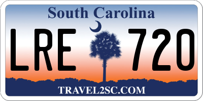 SC license plate LRE720