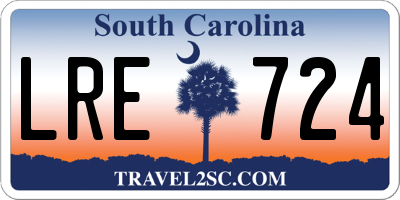 SC license plate LRE724