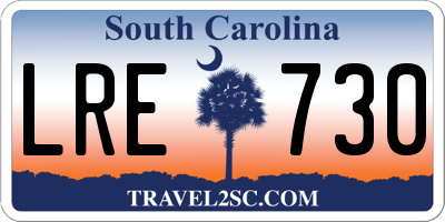 SC license plate LRE730