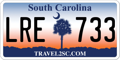 SC license plate LRE733
