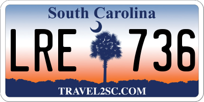 SC license plate LRE736