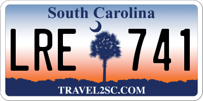 SC license plate LRE741