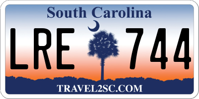 SC license plate LRE744