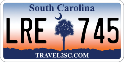SC license plate LRE745