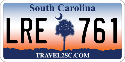 SC license plate LRE761