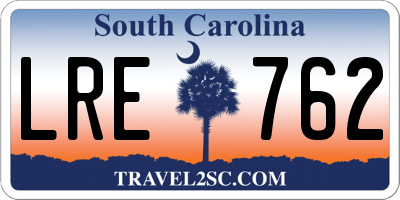 SC license plate LRE762