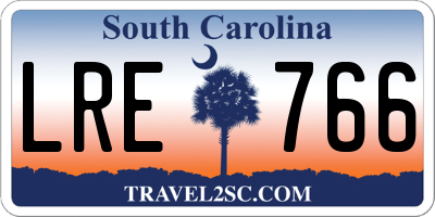 SC license plate LRE766