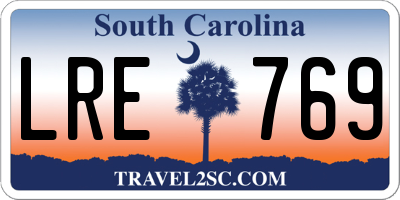 SC license plate LRE769