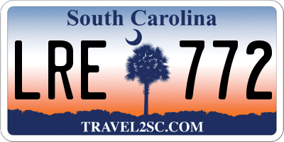 SC license plate LRE772