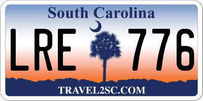 SC license plate LRE776