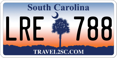 SC license plate LRE788