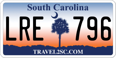 SC license plate LRE796
