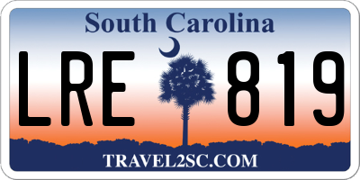 SC license plate LRE819
