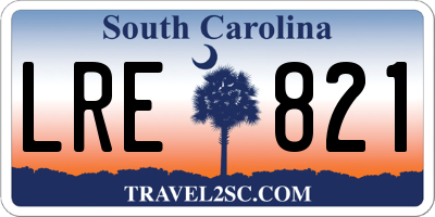 SC license plate LRE821