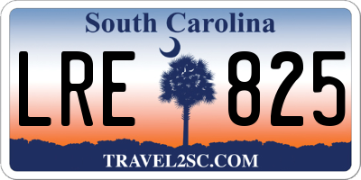 SC license plate LRE825