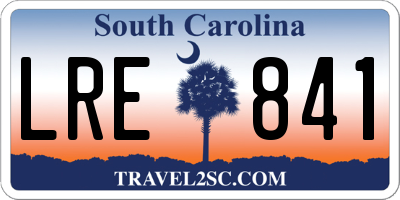SC license plate LRE841