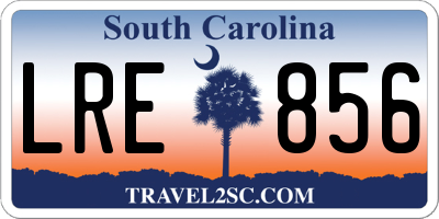 SC license plate LRE856