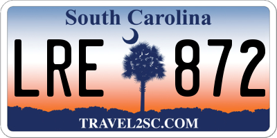SC license plate LRE872