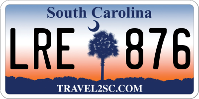 SC license plate LRE876