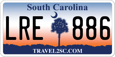 SC license plate LRE886