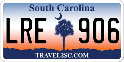 SC license plate LRE906