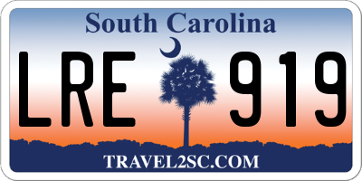 SC license plate LRE919