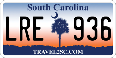 SC license plate LRE936