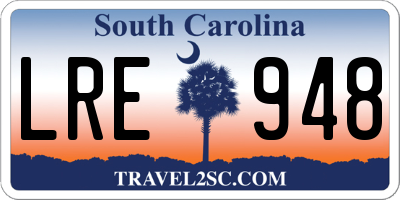 SC license plate LRE948