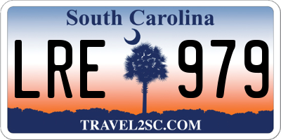 SC license plate LRE979