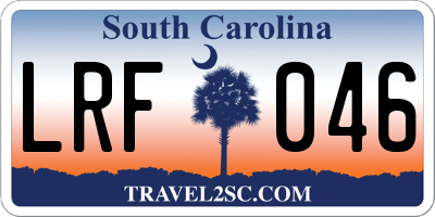 SC license plate LRF046