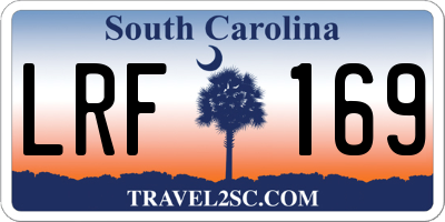 SC license plate LRF169