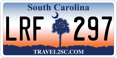 SC license plate LRF297
