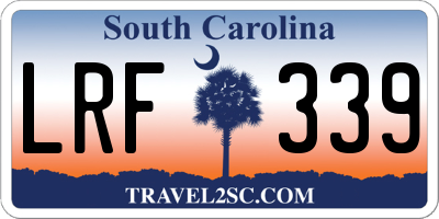 SC license plate LRF339